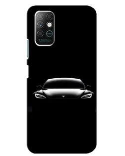 Чехол для Infinix Note 8 с картинкой «Фары Tesla Night»