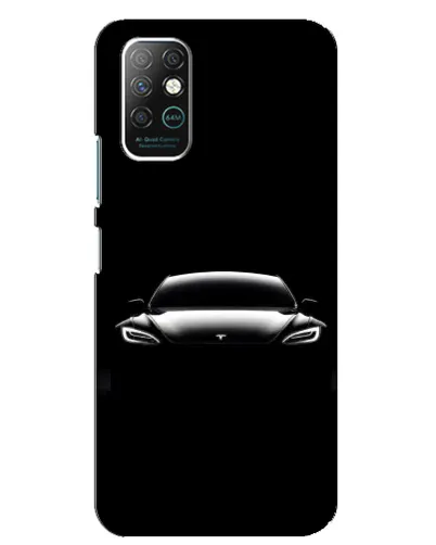 Чехол для Infinix Note 8 с картинкой «Фары Tesla Night»