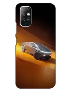 Чехол для Infinix Note 8 с картинкой «Cybertruck в пустыне»