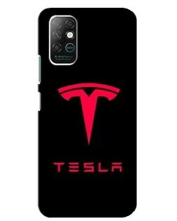 Чехол для Infinix Note 8 с картинкой «Tesla Red Logo»