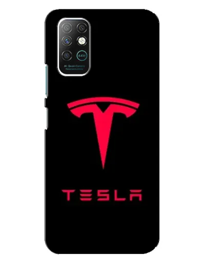 Чехол для Infinix Note 8 с картинкой «Tesla Red Logo»