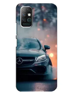 Чехол для Infinix Note 8 с картинкой «Mercedes — ночной город»