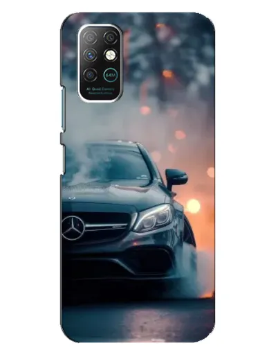 Чехол для Infinix Note 8 с картинкой «Mercedes — ночной город»