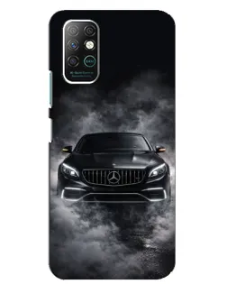 Чехол для Infinix Note 8 с картинкой «Mercedes в дыму»