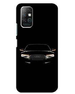 Чехол для Infinix Note 8 с картинкой «Audi — ночной контур»