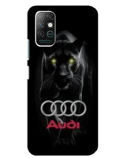 Чехол для Infinix Note 8 с картинкой «Пантера и Audi»