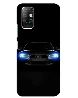 Чехол для Infinix Note 8 с картинкой «Audi в неоне»