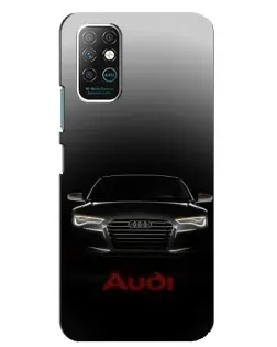 Чехол для Infinix Note 8 с картинкой «Audi — градиентный контур»