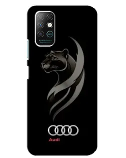 Чехол для Infinix Note 8 с картинкой «Графика — пантера и Audi»