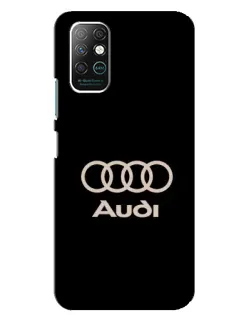 Чехол для Infinix Note 8 с картинкой «Audi — золотой логотип»