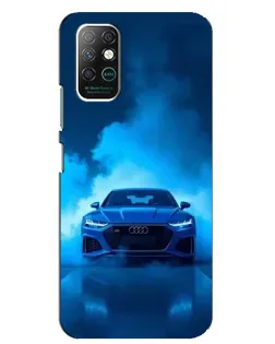 Чехол для Infinix Note 8 с картинкой «Audi — голубая энергия»