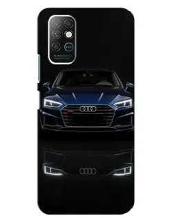 Чехол для Infinix Note 8 с картинкой «Audi — ночное отражение»