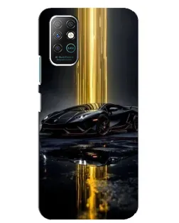 Чохол для Infinix Note 8 з картинкою «Нічний Lamborghini драйв»
