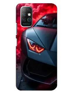 Чохол для Infinix Note 8 з картинкою «Lamborghini червоне сяйво»
