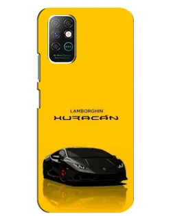 Чохол для Infinix Note 8 з картинкою «Lamborghini Huracan чорний»