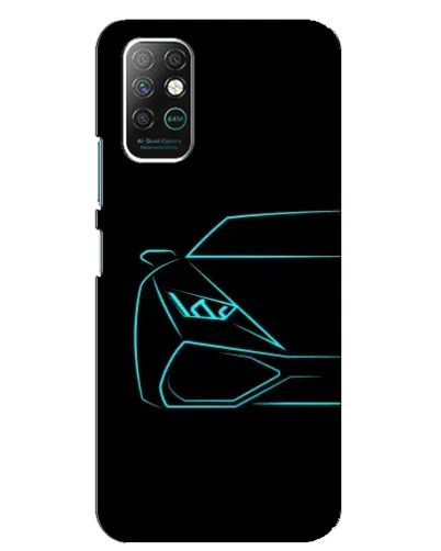 Чохол для Infinix Note 8 з картинкою «Блакитний силует Lamborghini» Чохол для Infinix Note 8 з картинкою «Блакитний силует Lamborghini»