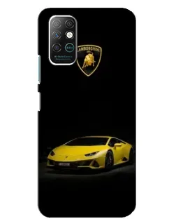 Чохол для Infinix Note 8 з картинкою «Lamborghini жовтий акцент»