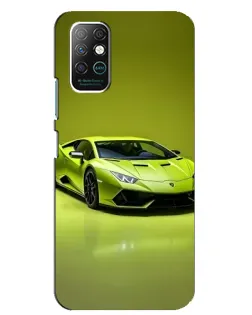 Чохол для Infinix Note 8 з картинкою «Салатовий Lamborghini Huracan»