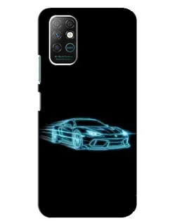 Чохол для Infinix Note 8 з картинкою «Неоновий контур Lamborghini»