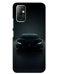 Чохол для Infinix Note 8 з картинкою «Чорний Lamborghini Aventador»