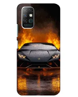 Чохол для Infinix Note 8 з картинкою «Lamborghini у вогні»