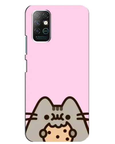 Чехол для Infinix Note 8 с картинкой «Pusheen и печенье»