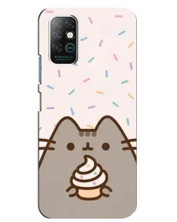 Чехол для Infinix Note 8 с картинкой «Пушин с кексом»