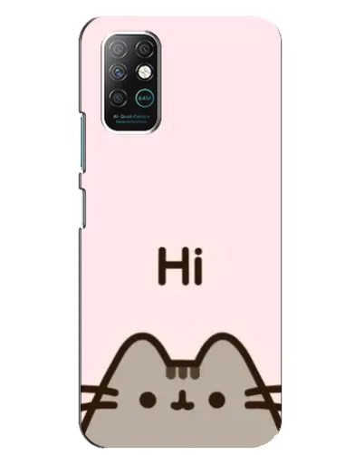Чехол для Infinix Note 8 с картинкой «Пушин говорит Hi»