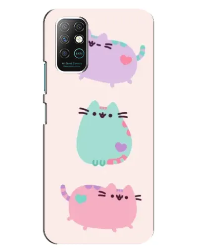Чехол для Infinix Note 8 с картинкой «Pusheen трио»