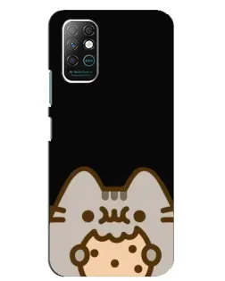 Чехол для Infinix Note 8 с картинкой «Пушин на черном»
