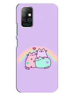 Чехол для Infinix Note 8 с картинкой «Радужные Пушины»