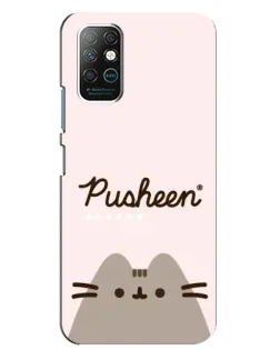 Чехол для Infinix Note 8 с картинкой «Pusheen логотип»