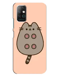Чехол для Infinix Note 8 с картинкой «Пушин пузиком кверху»