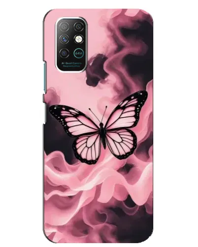 Чехол для Infinix Note 8 с картинкой «Бабочка в дыму»