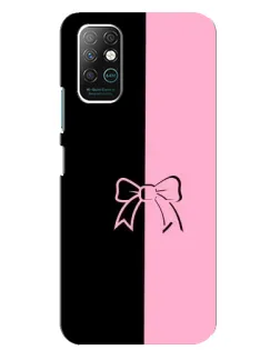 Чехол для Infinix Note 8 с картинкой «Половинки банта»