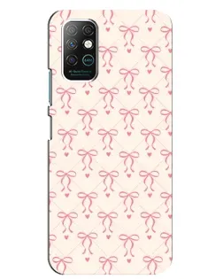 Чехол для Infinix Note 8 с картинкой «Розовые бантики Coquette»