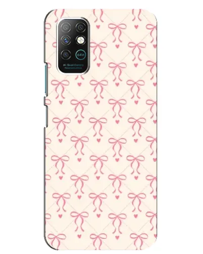 Чехол для Infinix Note 8 с картинкой «Розовые бантики Coquette»