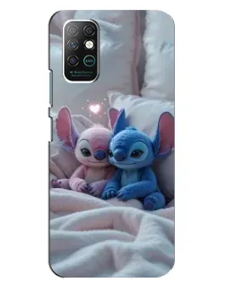 Чехол для Infinix Note 8 с картинкой «Плюшевые Стич Ангел»