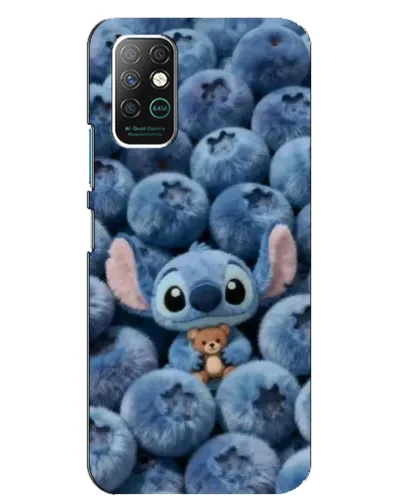 Чехол для Infinix Note 8 с картинкой «Стич и голубика»
