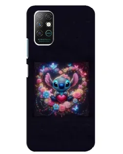 Чехол для Infinix Note 8 с картинкой «Stitch в цветах»