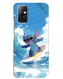 Чехол для Infinix Note 8 с картинкой «Стич на волне»