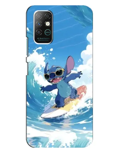 Чехол для Infinix Note 8 с картинкой «Стич на волне»