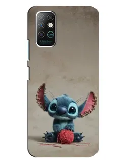 Чехол для Infinix Note 8 с картинкой «Стич на коричневом фоне»