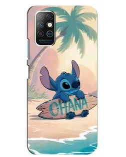 Чехол для Infinix Note 8 с картинкой «Стич на серфе»