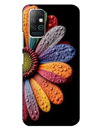 Чехол для Infinix Note 8 с картинкой «Радужный цветок»