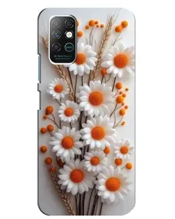 Чехол для Infinix Note 8 с картинкой «Белые сухоцветы»