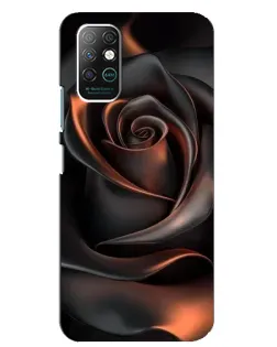 Чехол для Infinix Note 8 с картинкой «Шелковая черная роза»