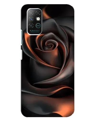 Чехол для Infinix Note 8 с картинкой «Шелковая черная роза»