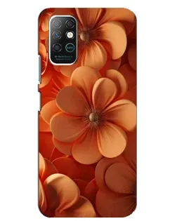 Чехол для Infinix Note 8 с картинкой «Оранжевый макро цветок»