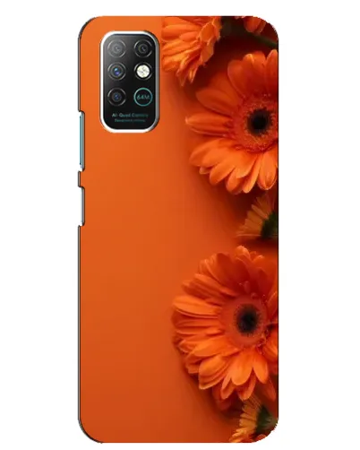 Чехол для Infinix Note 8 с картинкой «Оранжевые герберы»